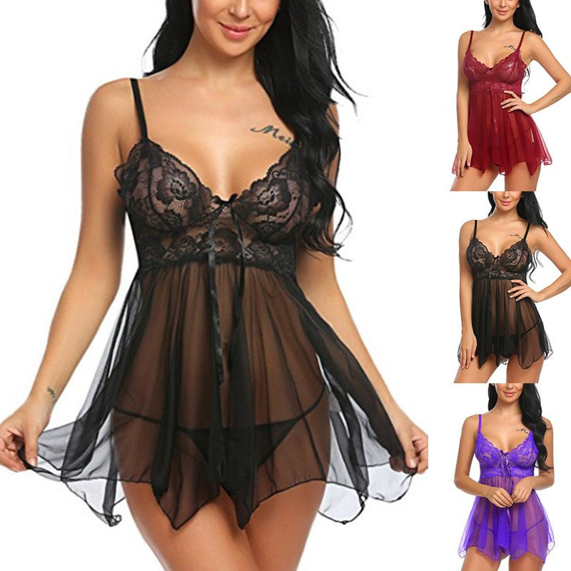 Sexy Lingerie Sexy Lingerie Front Slit Nightdress - Seprincess