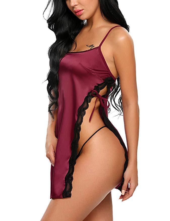 silk sexy lingerie nightdress - Seprincess