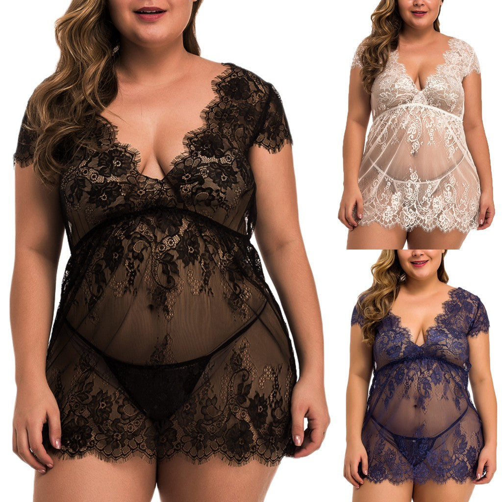 Full size sexy lingerie full lace - Seprincess