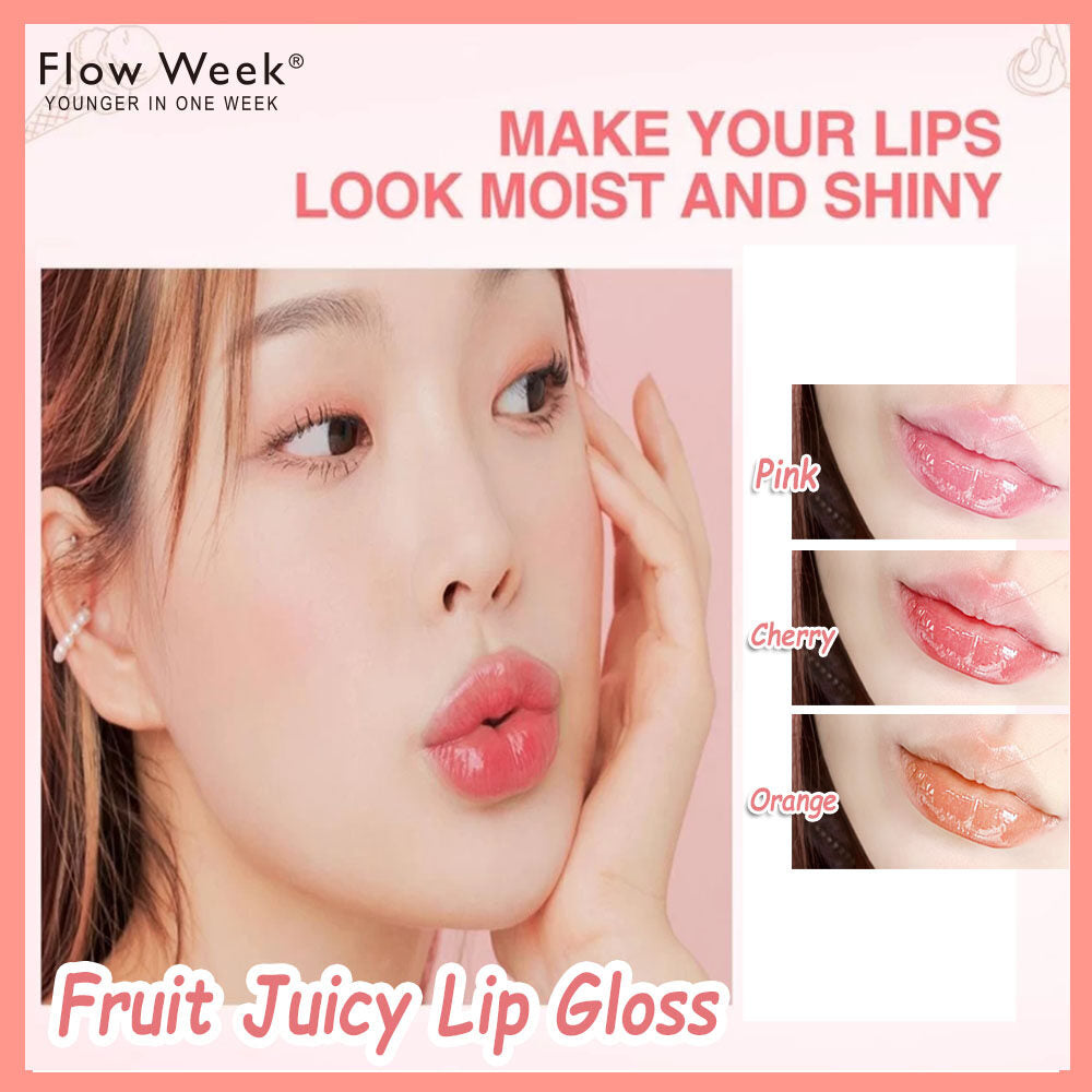 FlowWeek Lip Gloss Moisturizing Lip Plumper Gloss Universal Lip Luminizer Long Lasting Glitter Liquid Lipstick 3Colors - Seprincess