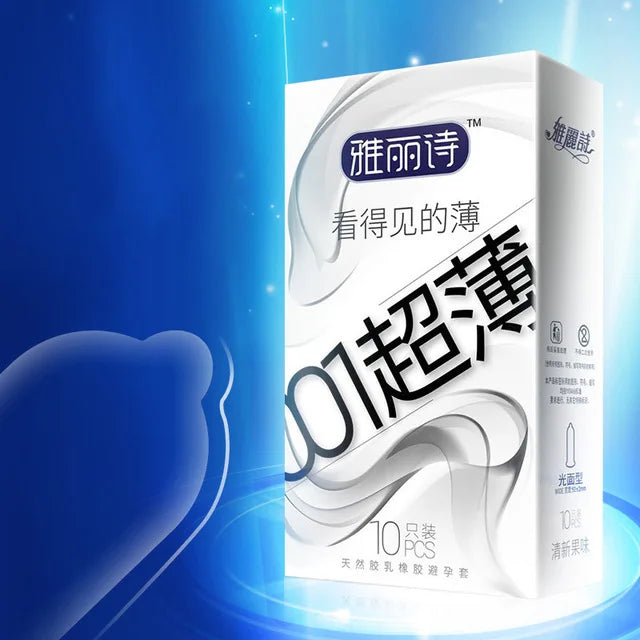 0.01 Ultra Thin Condom Sex Toy For Men Adult G-spot Thread Cock Condoms Lasting Male Penis Sleeves High Sensitive Sex Products - Seprincess