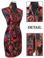 New Satin Women's Sleeveless Sexy  Qipao Dress Chinese Style Mandarin Collar Formal Short  Flower Cheongsam  M L XL XXL JY055 - Seprincess