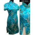 New Satin Women's Sleeveless Sexy  Qipao Dress Chinese Style Mandarin Collar Formal Short  Flower Cheongsam  M L XL XXL JY055 - Seprincess