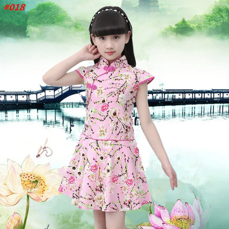 Summer Dresses Styles Chinese Cheongsams For Girls Traditional Chinese Dress For Children Tang Suit Baby Costumes Qipao - Seprincess