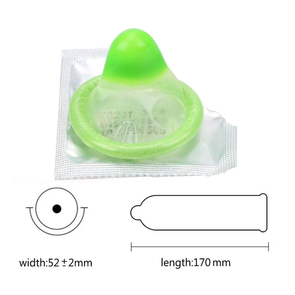 7pcs Luminous Condom Sex Toy For Men Delay Porno Night Light Adult Natural Latex Condom Couples Contraception Sex Supplies - Seprincess