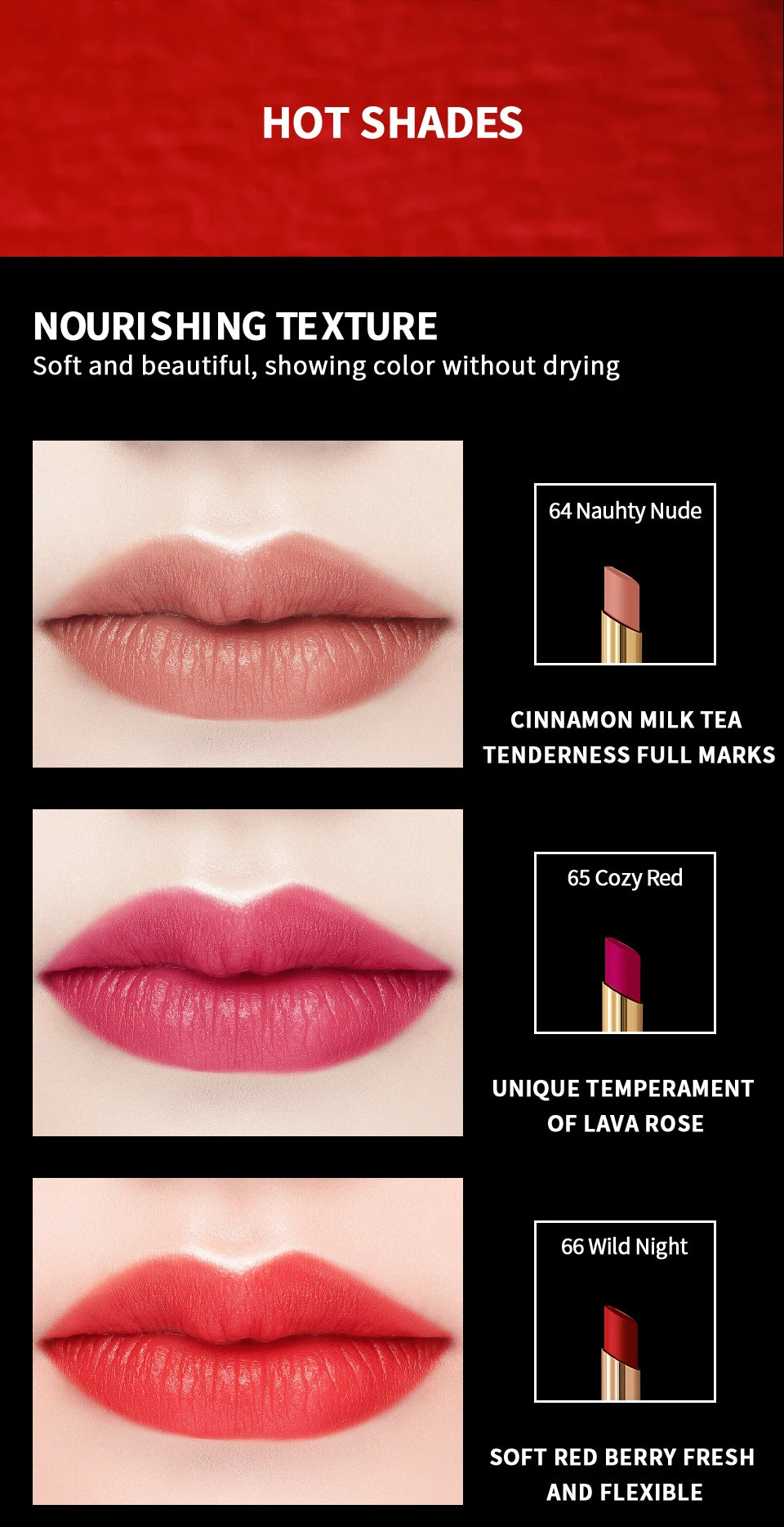 CHARMACY 16 Colors Waterproof Velvet Lipstick Easy To Wear Longstay Lip Stick Long-Lasting Matte Lip Makeup Cosmetic - Seprincess