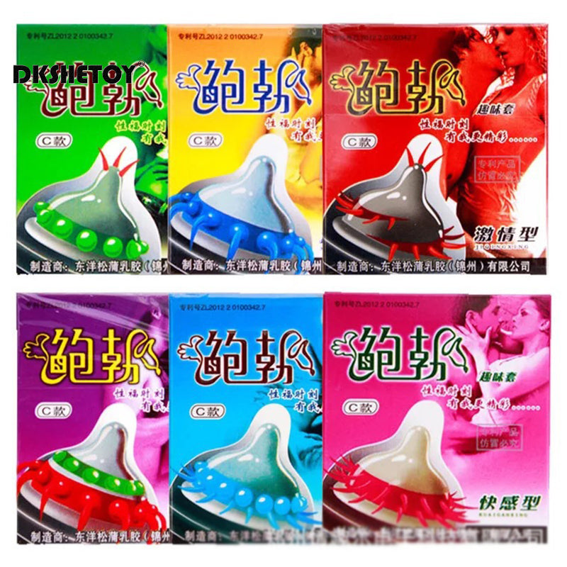 Spike Condoms for men long sex G-spot Vaginal Stimulation penis sleeve Erotic Dotted Condom with tendrils toys for adults 18 - Seprincess