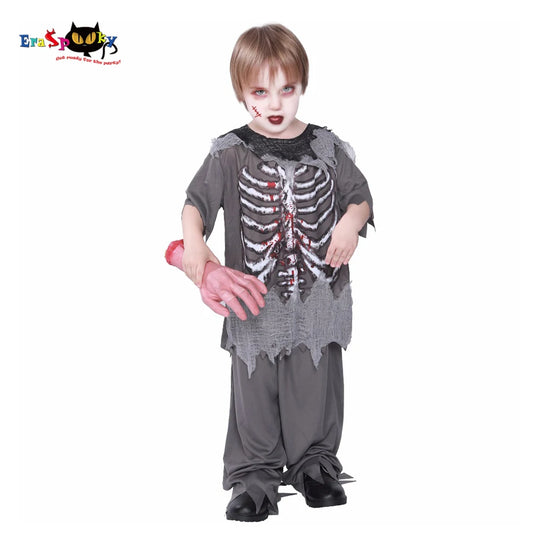 Skeleton Bloody Zombie Boy Costume Halloween Costume For Girl Scary Costume Carnival Skull Ghost Horror Cosplay Fancy Outfit - Seprincess