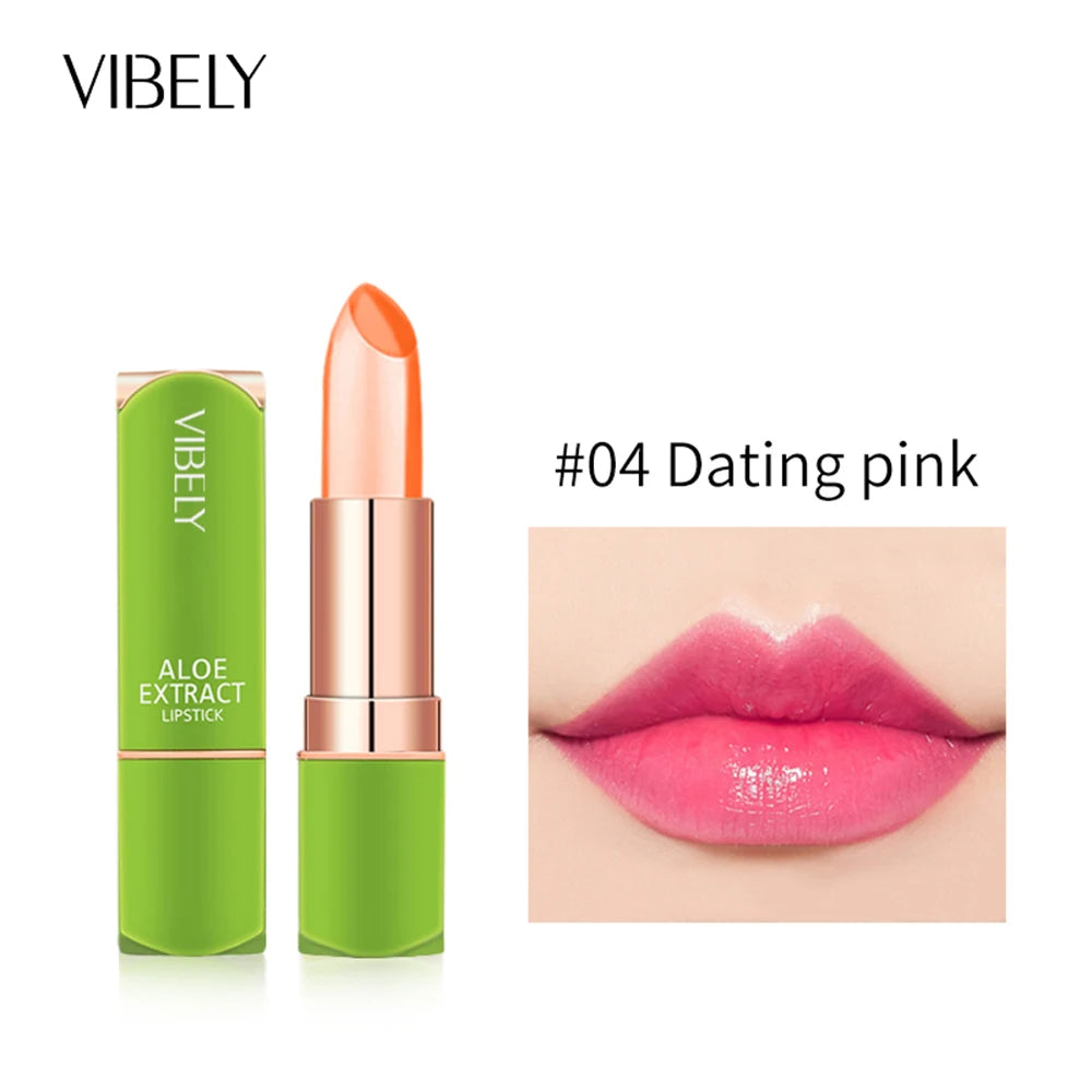 VIBELY New Mood Changing Lip Balm 7 Color Color Natural Aloe Vera Lipstick Long Lasting Moisturizing Makeup Cosmetics for Women - Seprincess