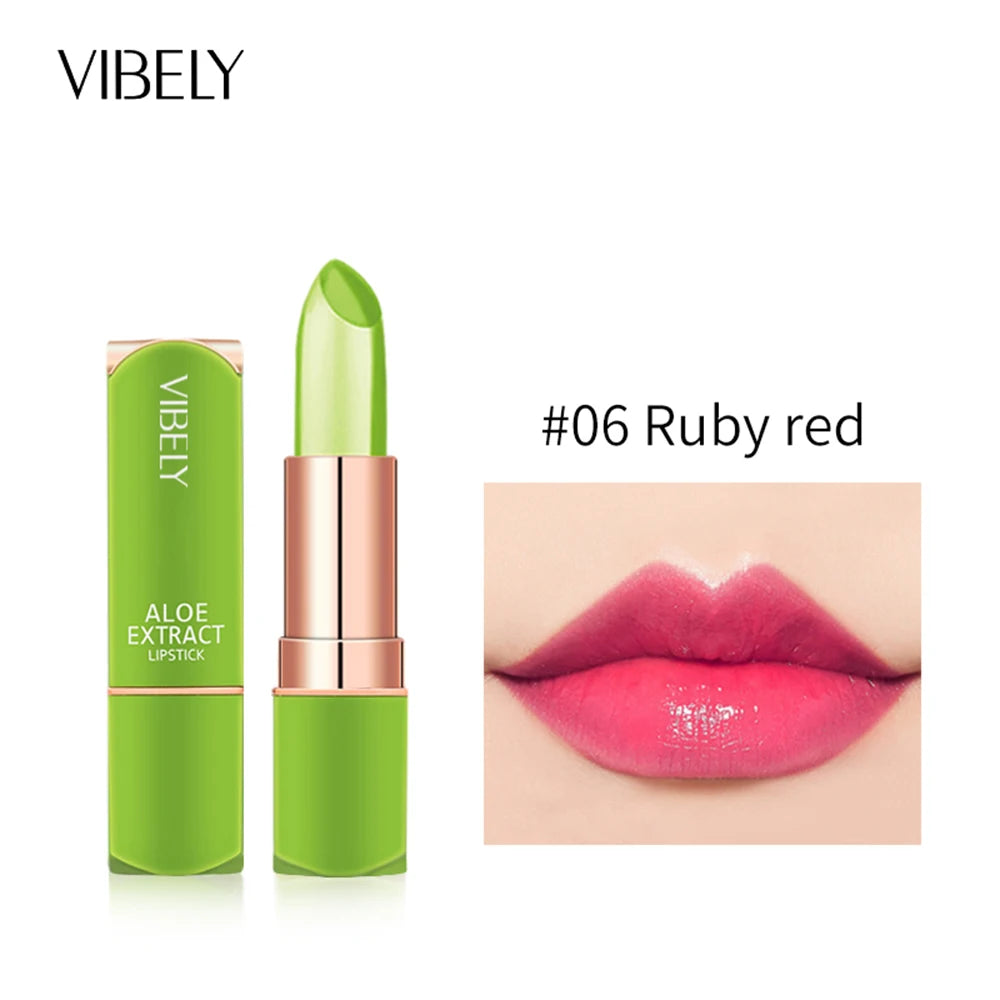 VIBELY New 7 Color Color Mood Changing Lip Balm Natural Aloe Vera Lipstick Long Lasting Moisturizing Makeup Cosmetics for Women - Seprincess