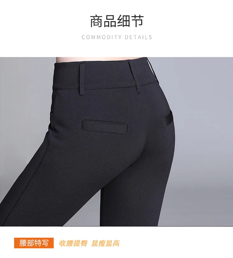 2022 New Fashion High Waist Autumn Winter Women Thick Warm Elastic Pants Quality S-5XL Trousers Tight Type Pencil Pants