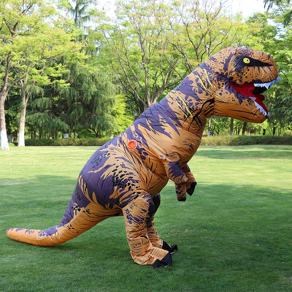 T-rex inflatable uit Tyrannosaurus Dinosaur Costume Child Kids Adult Role-playing Fancy Halloween Mascot Party Apparel - Seprincess