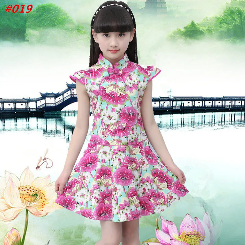 Summer Dresses Styles Chinese Cheongsams For Girls Traditional Chinese Dress For Children Tang Suit Baby Costumes Qipao - Seprincess