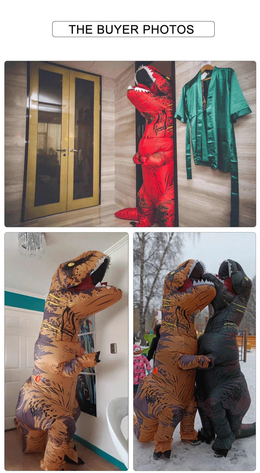 T-rex inflatable uit Tyrannosaurus Dinosaur Costume Child Kids Adult Role-playing Fancy Halloween Mascot Party Apparel - Seprincess