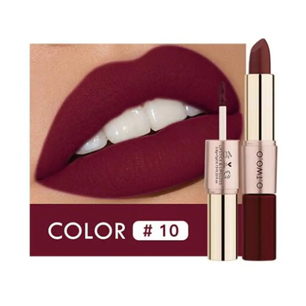 O.TWO.O 12 Colors Makeup Lipstick Lip Gloss Sexy Red Lip Stick Waterproof Moisture Lips Cosmetics Matte Lipsticks - Seprincess