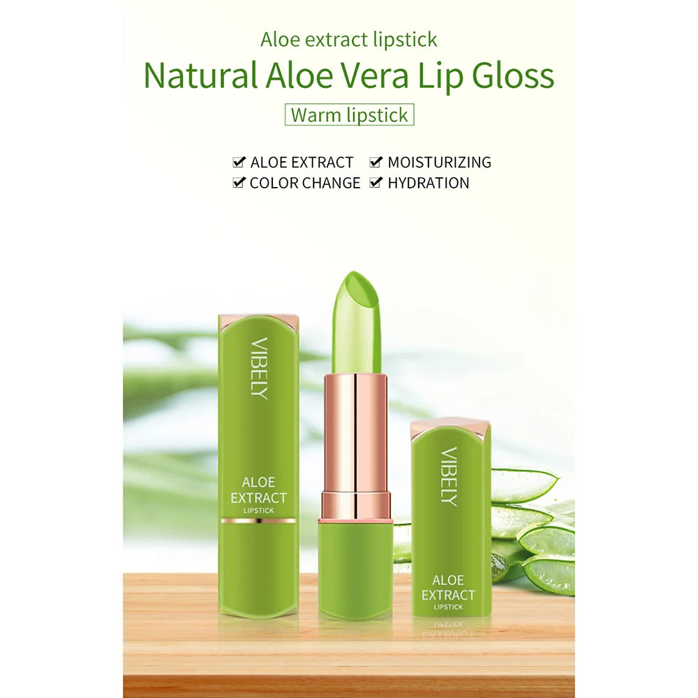 VIBELY New Mood Changing Lip Balm 7 Color Color Natural Aloe Vera Lipstick Long Lasting Moisturizing Makeup Cosmetics for Women - Seprincess