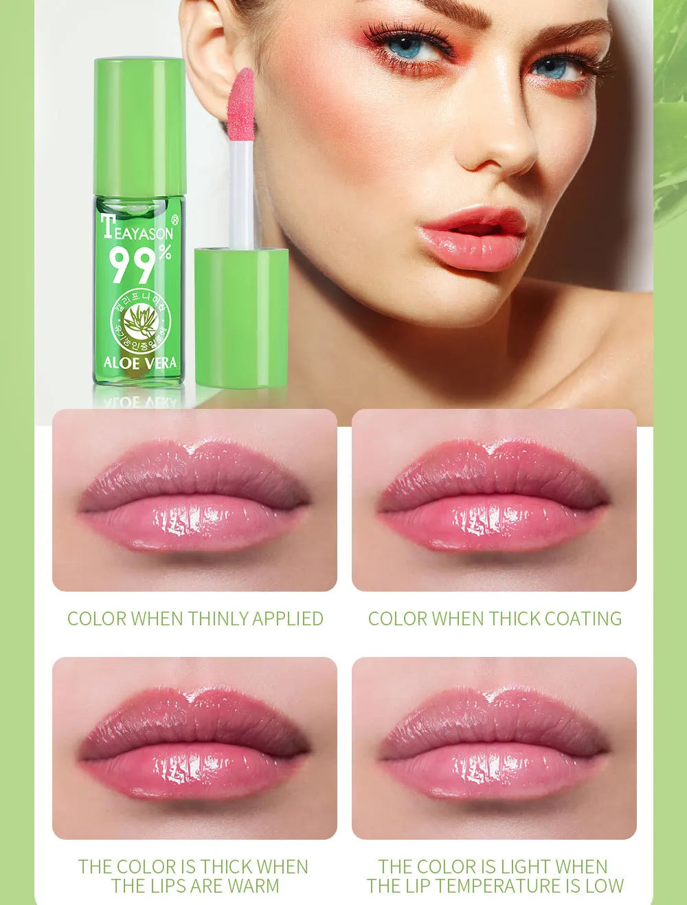 Color changing lipstick Natural Aloe Moistourizing Jelly Matte Lipsticks Beauty Long Lasting Nourish Lip Makeup Lip Balm - Seprincess