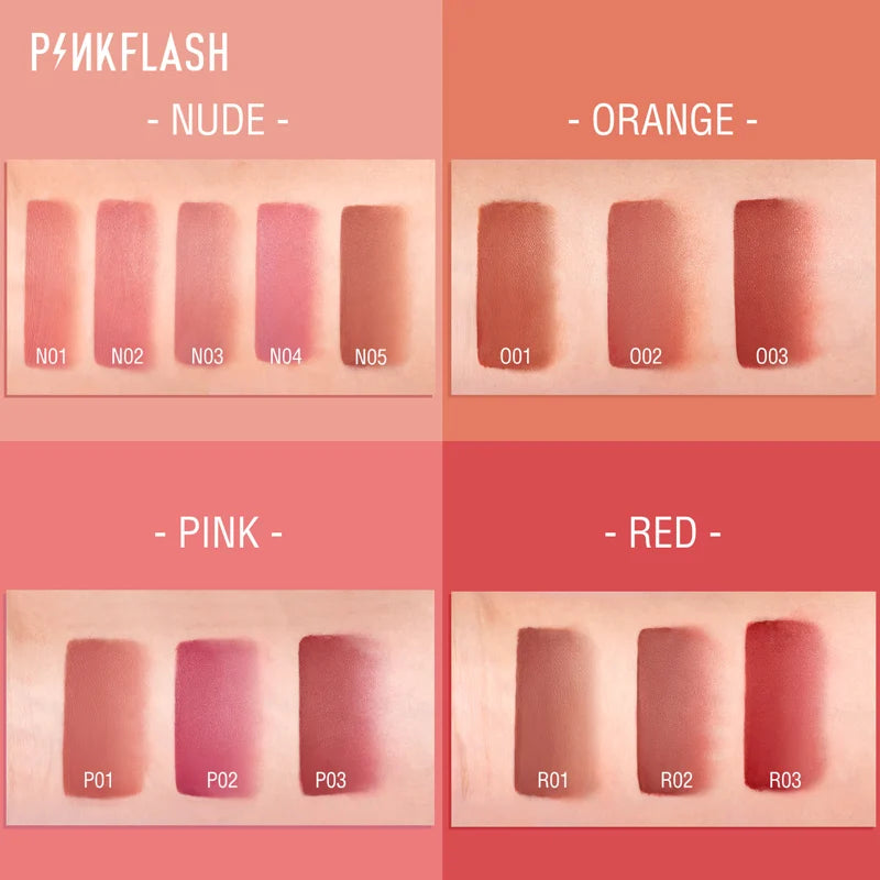 PINKFLASH Wholesale Matte Lipstick Soft Red Nude Pink Melting Lip Cream Waterproof Makeup Lipgloss Not Fade Lip Mud Lip Tint - Seprincess