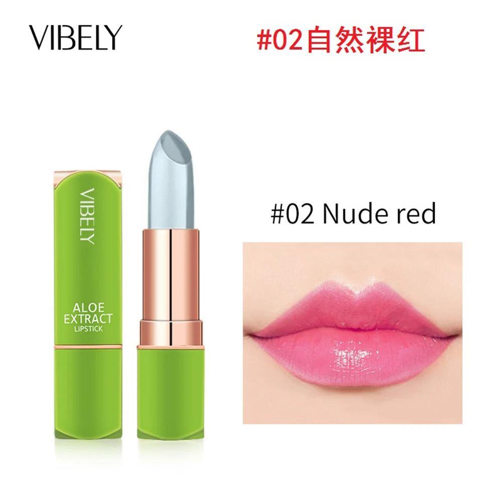 VIBELY New 7 Color Color Mood Changing Lip Balm Natural Aloe Vera Lipstick Long Lasting Moisturizing Makeup Cosmetics for Women - Seprincess