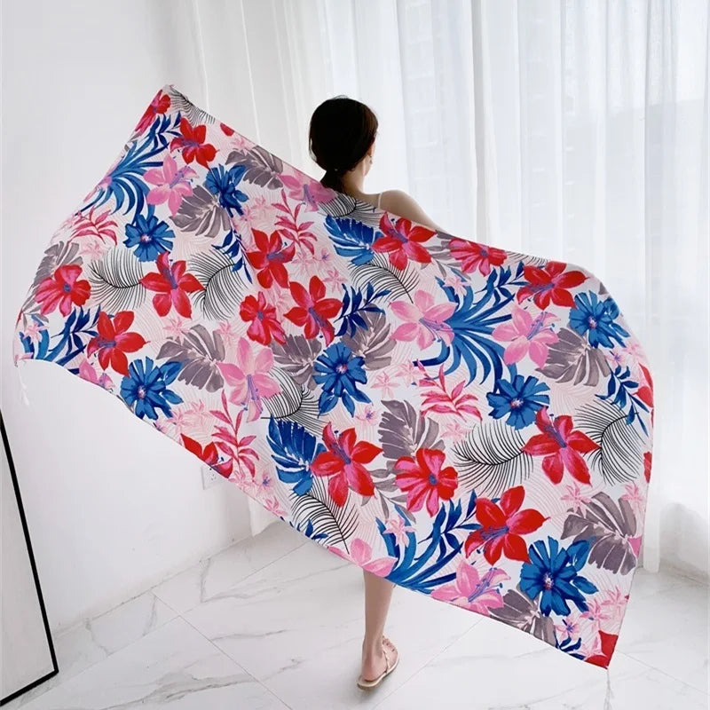 20 styles 90x180cm Cotton linen Summer Beach Dress Bikini Cover-ups Sarong Wrap Scarf Women Brazilian Swimsuit Bathing Cover Up