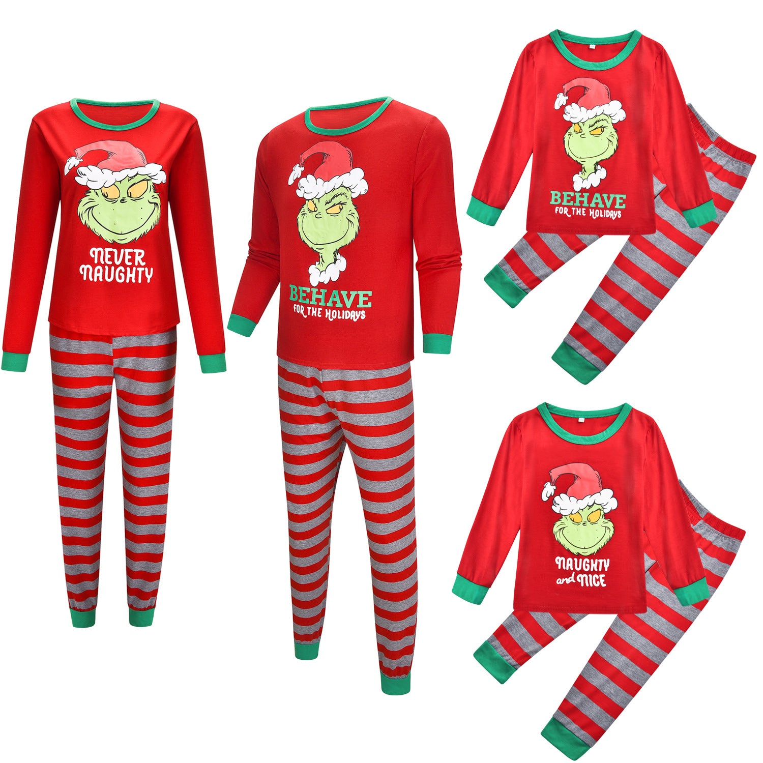 Matching Christmas Family Pajamas Sets Adult Kid Baby Pullover Tops  and Pant Outfits Xmas Pjs 2 Pcs Set for New Year Festival - Seprincess