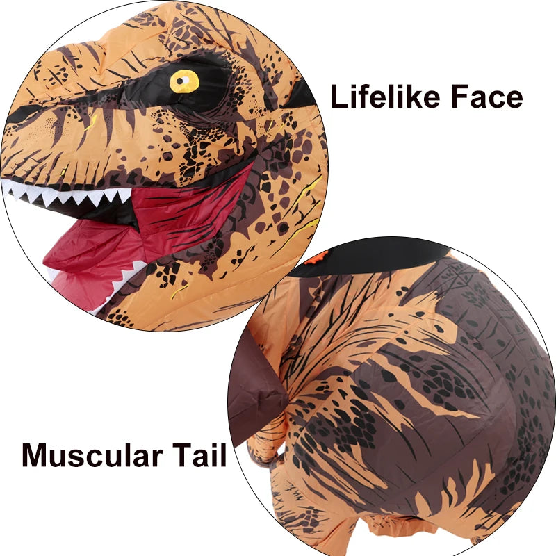 T-REX Monster Inflatable Costume Blow Up Cosplay Dinosaur Clothing Carnival Halloween Christma Dress For Man Woman Party Show - Seprincess