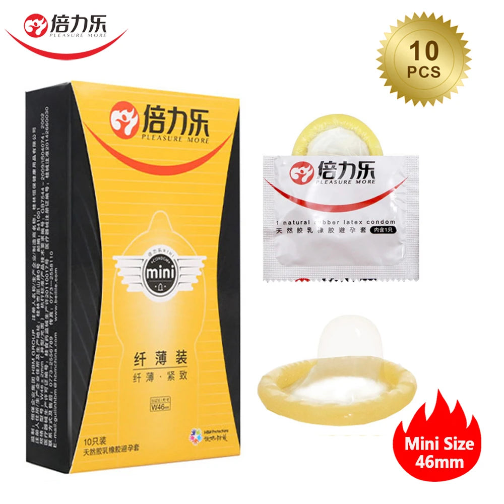 46mm Small condoms for men delay ejaculation Tight Cock Sleeve Mini Size Condom long sex Lubricated Condones Sex Shop - Seprincess