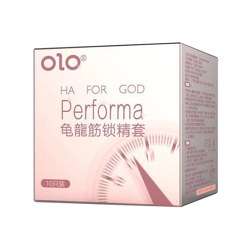 Olo Super Thin Condoms Sex Toys for Men Ejaculation Delay Hyaluronic Acid Condom Ultra-Thin Latex Penis Sleeve Sex Products - Seprincess