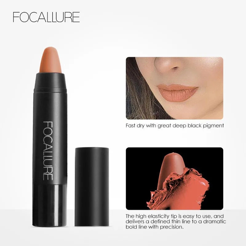 FOCALLURE 31 Colors Matte Lipstick Long Lasting Waterproof Sexy Lipbalm Non-Stick Lip Tint Lip Pencil Makeup Cosmetics for Women - Seprincess