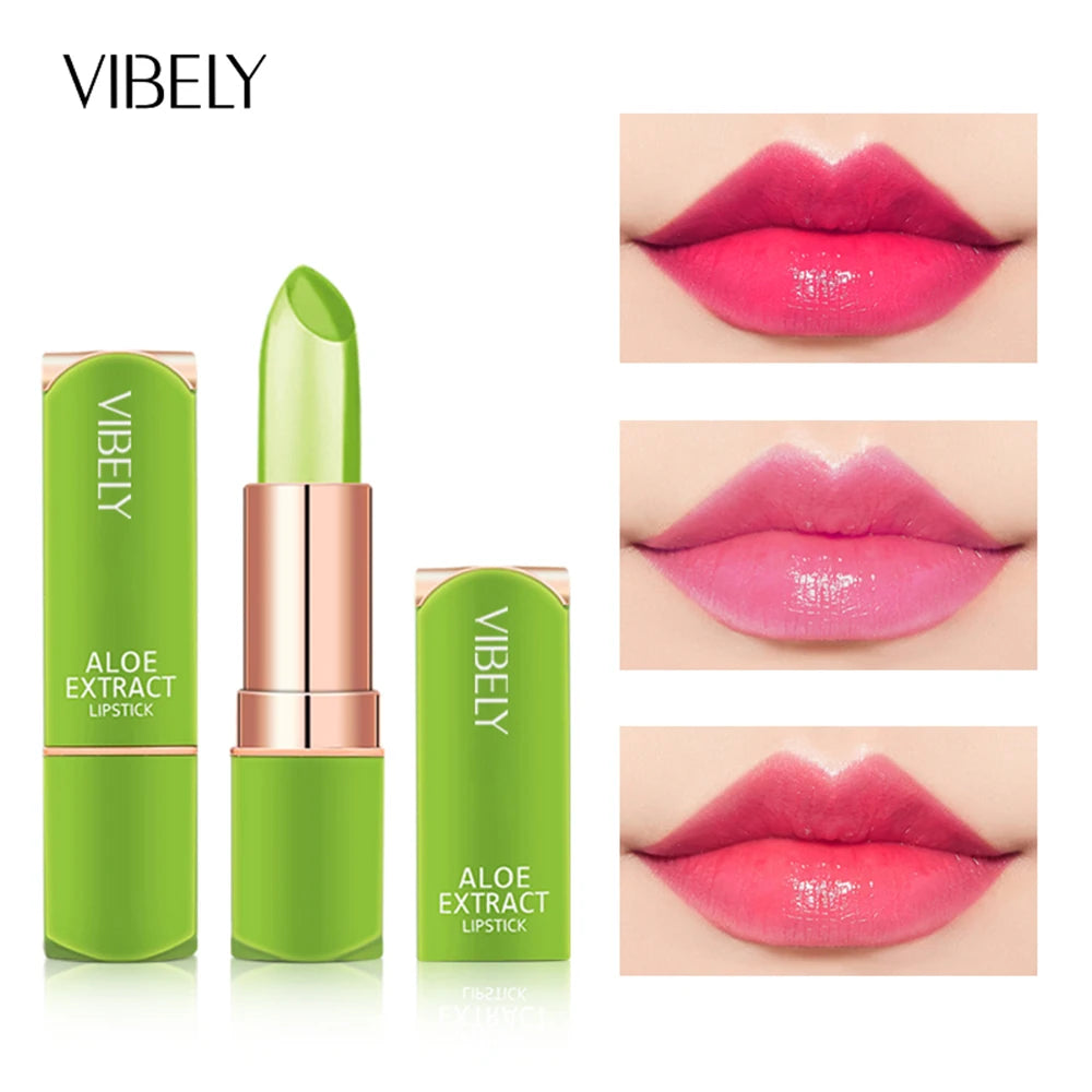 VIBELY New 7 Color Color Mood Changing Lip Balm Natural Aloe Vera Lipstick Long Lasting Moisturizing Makeup Cosmetics for Women - Seprincess