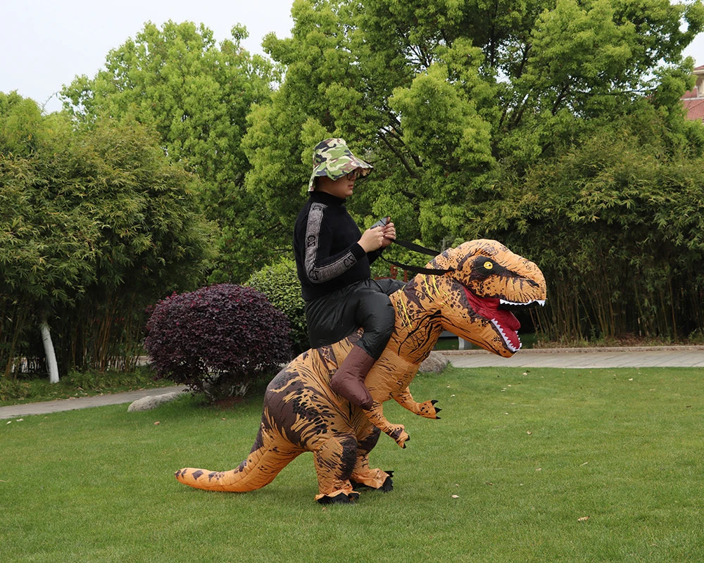 T-REX Monster Inflatable Costume Blow Up Cosplay Dinosaur Clothing Carnival Halloween Christma Dress For Man Woman Party Show - Seprincess