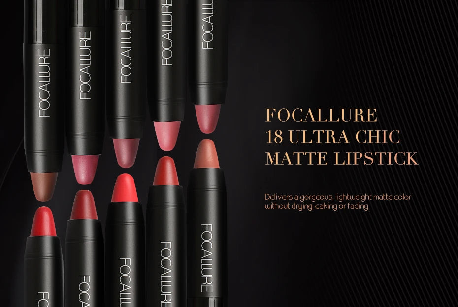 FOCALLURE Brand 19 Colors Matte Lipstick Waterproof Long lasting Cosmetic Easy to Wear Lip stick Matte Lip Batom - Seprincess