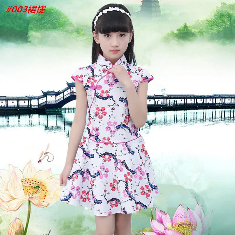 Summer Dresses Styles Chinese Cheongsams For Girls Traditional Chinese Dress For Children Tang Suit Baby Costumes Qipao - Seprincess