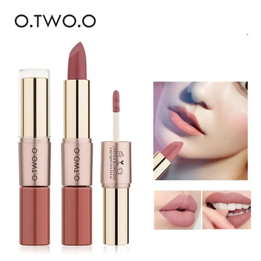 O.TWO.O 12 Colors Makeup Lipstick Lip Gloss Sexy Red Lip Stick Waterproof Moisture Lips Cosmetics Matte Lipsticks - Seprincess