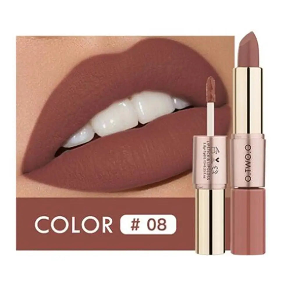 O.TWO.O 12 Colors Makeup Lipstick Lip Gloss Sexy Red Lip Stick Waterproof Moisture Lips Cosmetics Matte Lipsticks - Seprincess