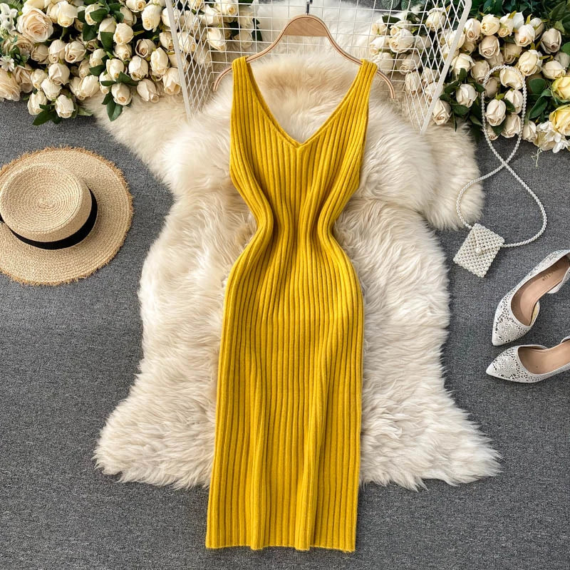 autumn Korean style clothes Two piece dress set Winter fall 2024 fashion women clothing new knitted knit long sleeves sweaters