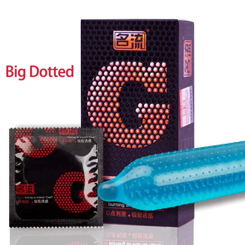 G spot Condom Sex Toy for Long Delay Ejaculation Thin Rubber Condoms Big Dotted Sleeves For Penis Adult Erotic Products