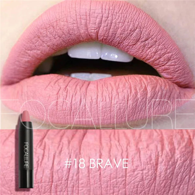 Focallure Matte Lipstick 19 Colors Waterproof Matte Lipsticks Soft Texture Lip Stick Cosmetic Sext Red Nude Lip Makeup Batom - Seprincess