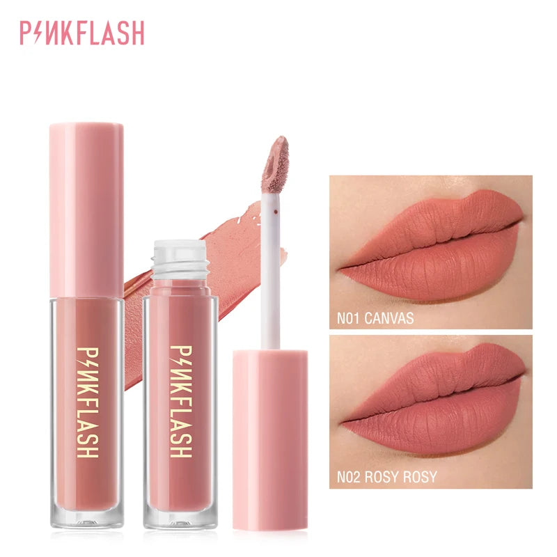 PINKFLASH Wholesale Matte Lipstick Soft Red Nude Pink Melting Lip Cream Waterproof Makeup Lipgloss Not Fade Lip Mud Lip Tint - Seprincess