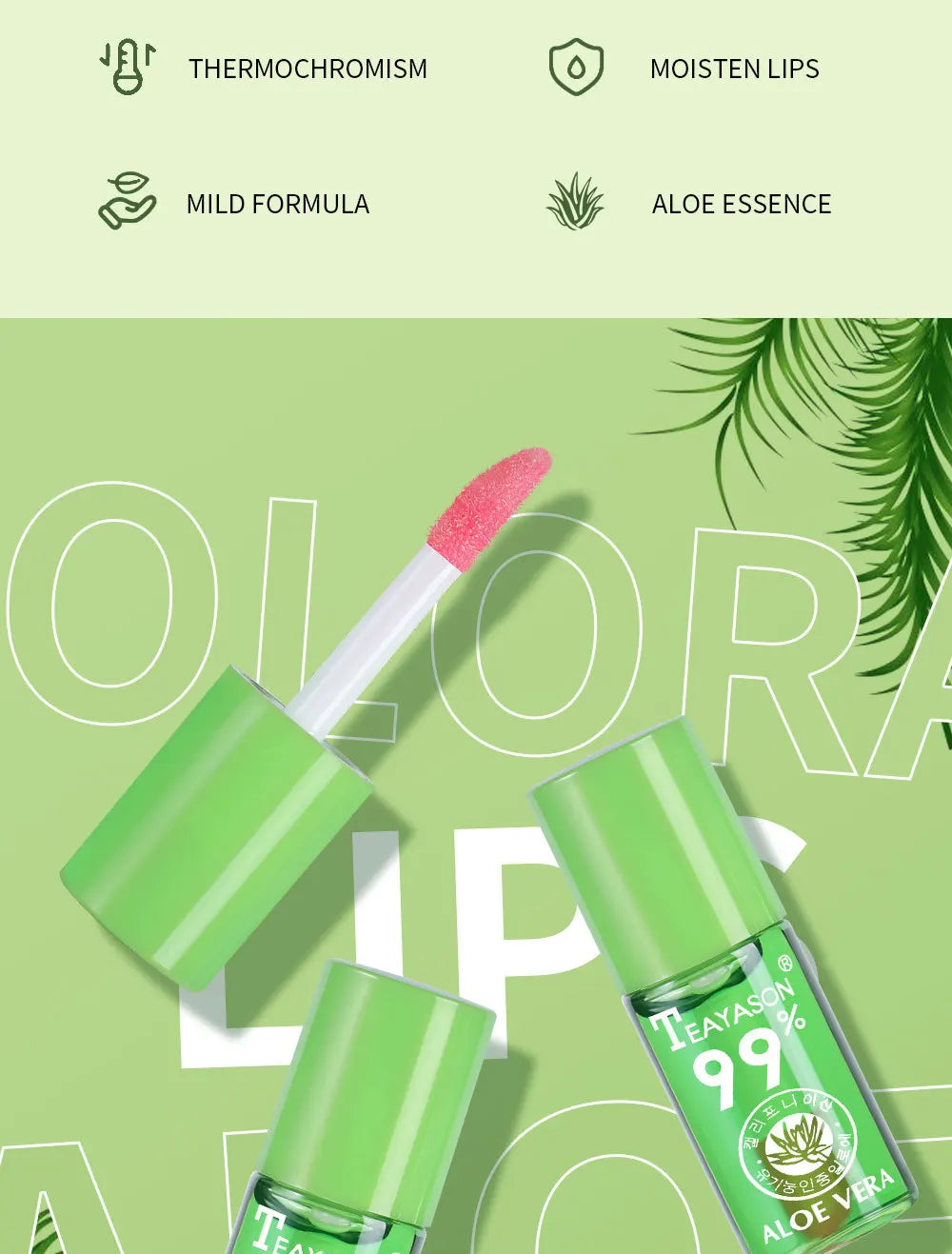 Color changing lipstick Natural Aloe Moistourizing Jelly Matte Lipsticks Beauty Long Lasting Nourish Lip Makeup Lip Balm - Seprincess