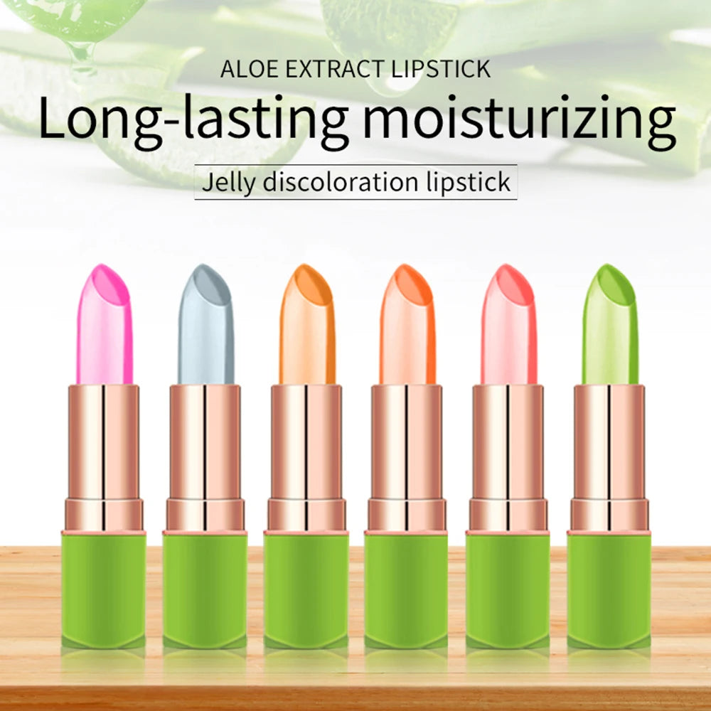 VIBELY New 7 Color Color Mood Changing Lip Balm Natural Aloe Vera Lipstick Long Lasting Moisturizing Makeup Cosmetics for Women - Seprincess