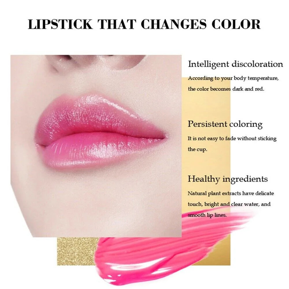 1 Pcs Aloe Vera Magic Lip Balm Color Change Natural Moisture Lipstick Temperature Nutritious Safe Ingredients Care Makeup Lips - Seprincess