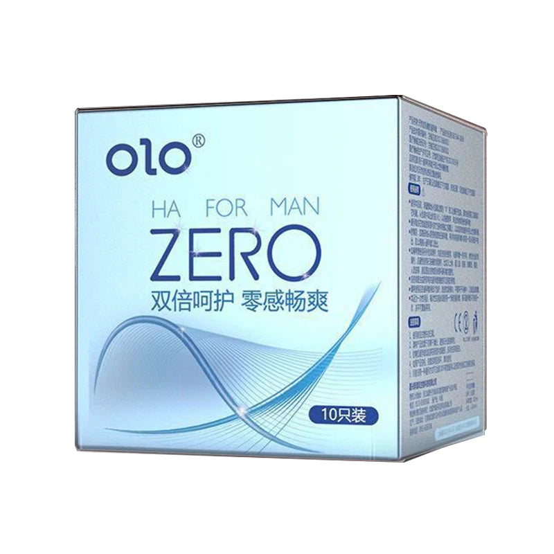 Olo Super Thin Condoms Sex Toys for Men Ejaculation Delay Hyaluronic Acid Condom Ultra-Thin Latex Penis Sleeve Sex Products - Seprincess