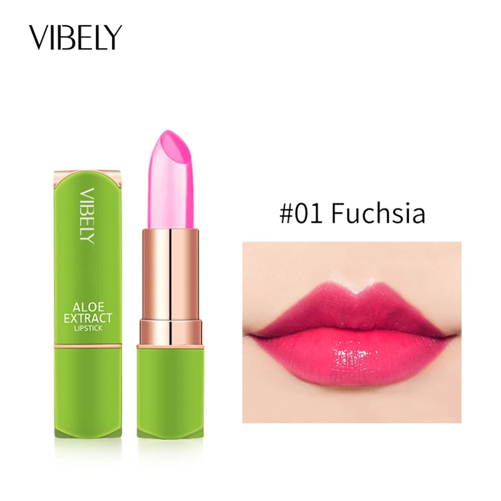 VIBELY New 7 Color Color Mood Changing Lip Balm Natural Aloe Vera Lipstick Long Lasting Moisturizing Makeup Cosmetics for Women - Seprincess