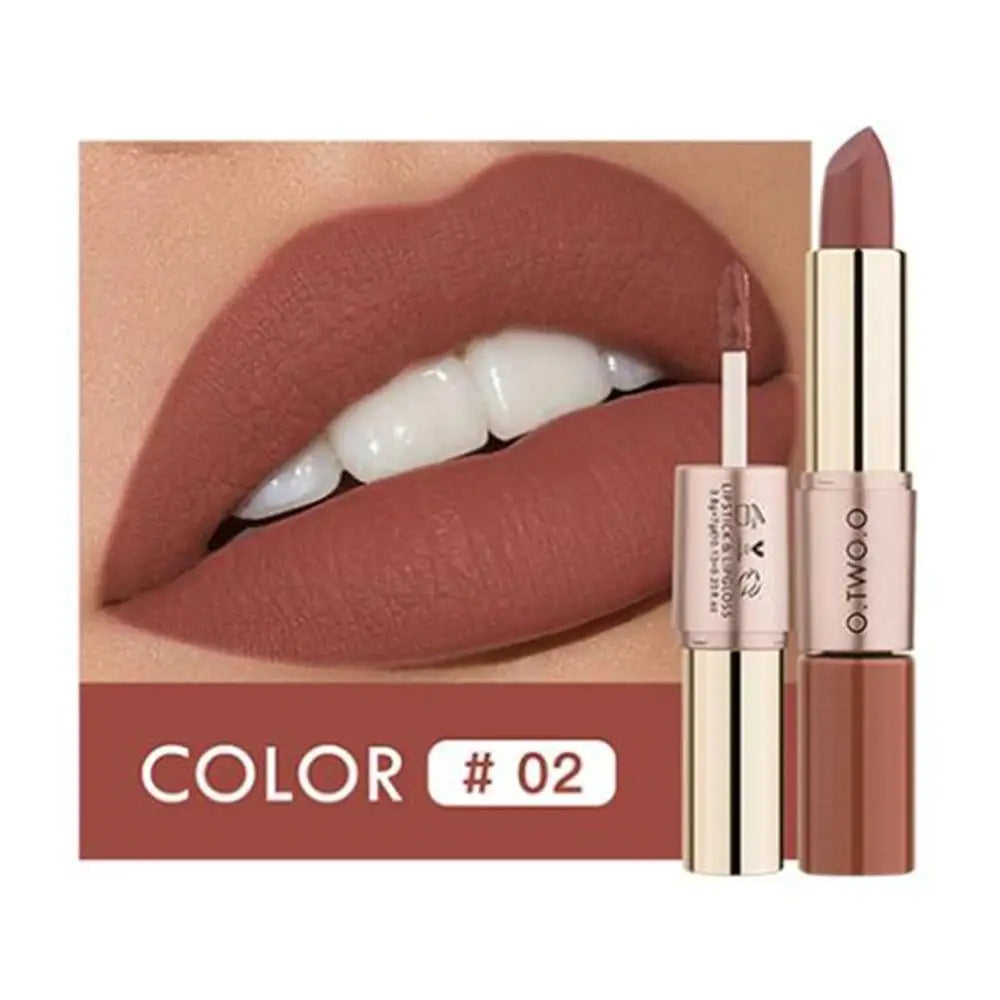 O.TWO.O 12 Colors Makeup Lipstick Lip Gloss Sexy Red Lip Stick Waterproof Moisture Lips Cosmetics Matte Lipsticks - Seprincess