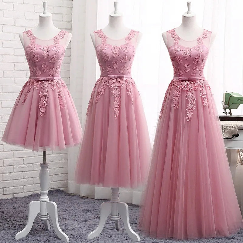 Bridesmaid Dresses Shining Sequin Appliques Women Wedding Party Dress V-Neck Half Sleeve Formal Long Gowns Elegant Vestidos R082