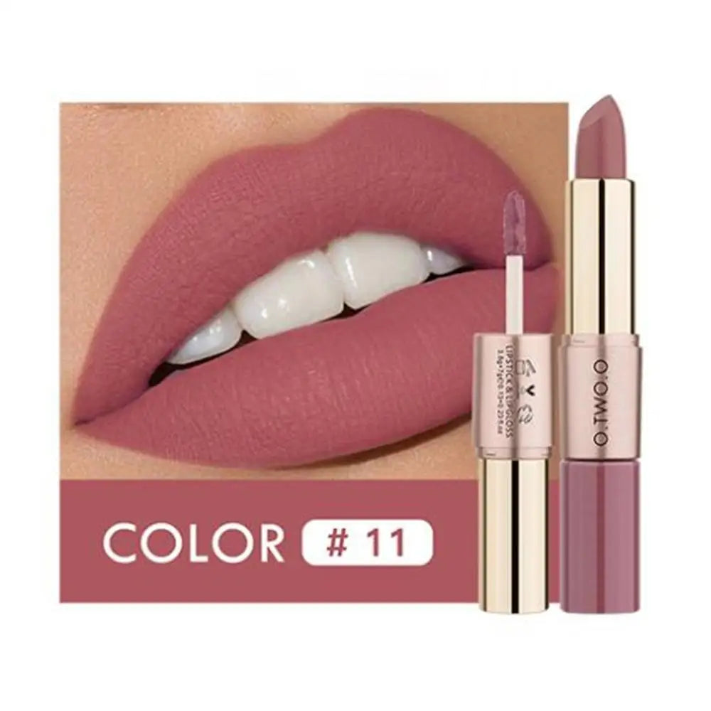 O.TWO.O 12 Colors Makeup Lipstick Lip Gloss Sexy Red Lip Stick Waterproof Moisture Lips Cosmetics Matte Lipsticks - Seprincess