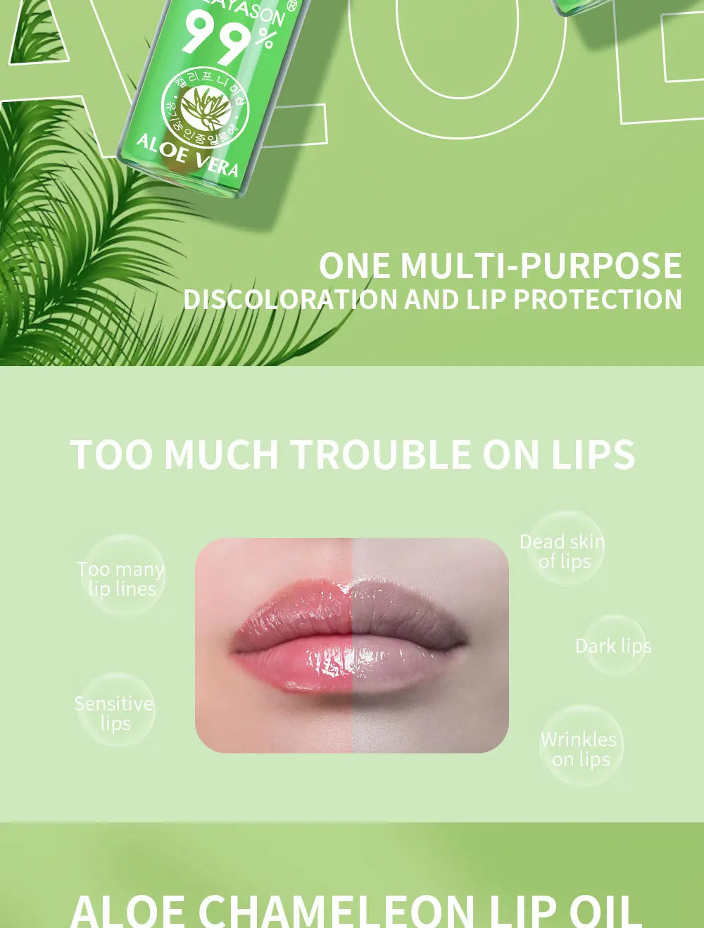 Color changing lipstick Natural Aloe Moistourizing Jelly Matte Lipsticks Beauty Long Lasting Nourish Lip Makeup Lip Balm - Seprincess