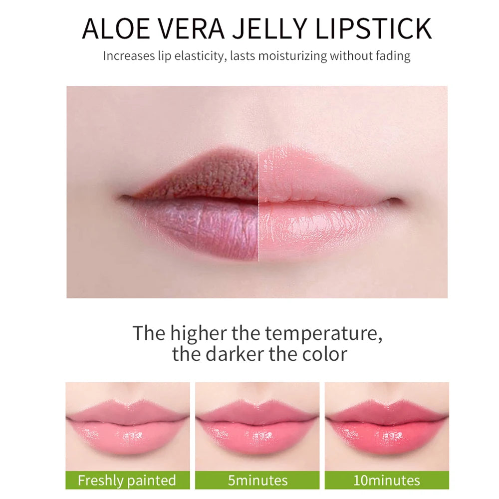 VIBELY New 7 Color Color Mood Changing Lip Balm Natural Aloe Vera Lipstick Long Lasting Moisturizing Makeup Cosmetics for Women - Seprincess