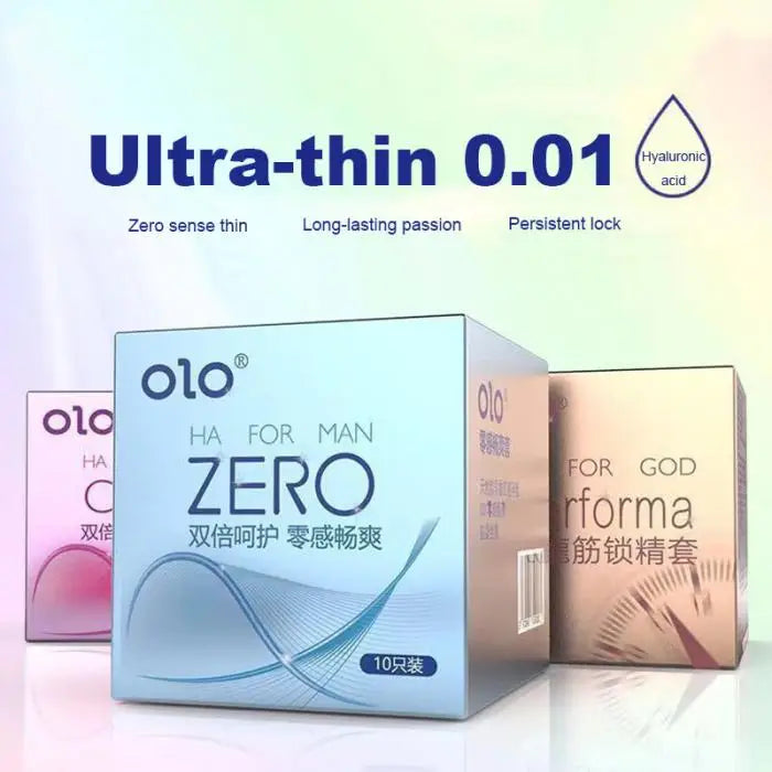 Super Ultra Thin Condoms For Men OLO Intimate Condone Good Sex Products Natural Rubber Latex Penis Sleeve long lasting  condom - Seprincess